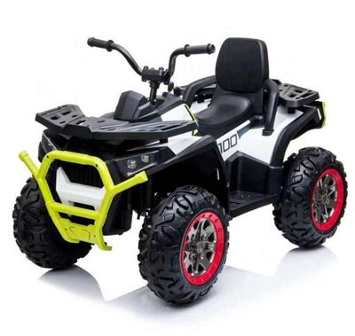 Megastar Ride On 12 v Predator ATV 4X4 Premium Quad Bike Wit RC, White - AR700L - White (UAE Delivery Only)