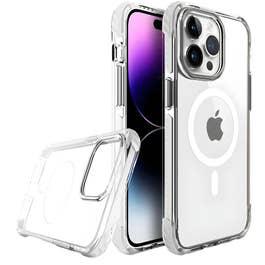 Magnetic Clear Case iphone 15 plus Transparent