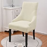 Dining Chair Cover Stretch Chair Seat Slipcover Soft Durable Washable Furniture Protector For Dining Room Party miniinthebox - thumbnail