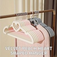 10pcs Non-Slip LoveButterfly Clothes Hanger - Flocking Models for Household Organization and Drying - Non-Marking and Non-Slip Design Lightinthebox - thumbnail