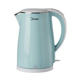 Midea 1.7L Stainless Steel 2200W Cordless Electric Kettle, 360° Swivel Base, Double Wall Cool Touch Body, Power Cord Storage, Auto Cut-off Function, One Touch Lid Opening, Light Green, (MKHJ1705A)