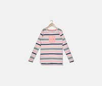 Girls Stripe Dress  Pink/White Combo - thumbnail