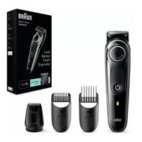 Braun Beard Trimmer Series 3 With Precision Wheel, 4 Styling Tools, 80 mins Runtime, Precise Styling at Home, 40 length Settings, Black - BT 3440