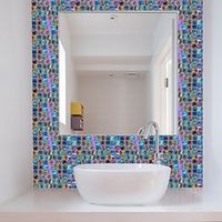 Funlife 10X10cmX18pcs Mosaic Self-Adhesive Waterproof DIY Wall Art Home Kitchen Bedroom Bathroom kitchen Tile Sticker Wall Sticker 10X10cmX18pcs miniinthebox - thumbnail