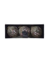Kaemingk Decoris Bauble with Gold & Silver Beads On Top with Pink & Transparent Diamonds Kaemingk Decoris Bauble with Gold & Silver Beads On Top with Pink & Transparent Diamonds