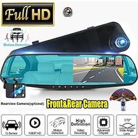 4.2 Inch Large Screen Rearview Mirror Dash Cam Dual Lens HD 1080P Night Market HD Dash Cam For All Models Lightinthebox - thumbnail