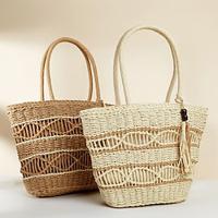 Women's Tote Shoulder Bag Straw Bag Straw Daily Holiday Beach Tassel Large Capacity Woven Camel Beige Lightinthebox