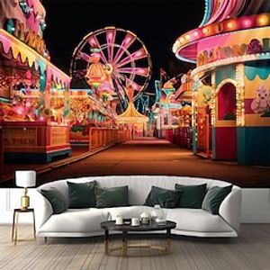 Amusement Park Hanging Tapestry Wall Art Large Tapestry Mural Decor Photograph Backdrop Blanket Curtain Home Bedroom Living Room Decoration Lightinthebox