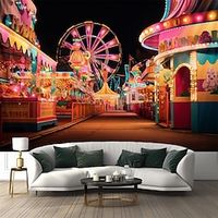 Amusement Park Hanging Tapestry Wall Art Large Tapestry Mural Decor Photograph Backdrop Blanket Curtain Home Bedroom Living Room Decoration Lightinthebox - thumbnail
