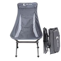 Camping Chair High Back with Headrest Portable Ultra Light (UL) Foldable Comfortable Oxford Cloth 7075 Aluminium Alloy for 1 person Fishing Beach Camping Traveling Autumn / Fall Winter Grey miniinthebox - thumbnail