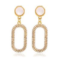 1 Pair Drop Earrings For Women's Cubic Zirconia Daily Birthday Office Alloy Geometrical Fashion Lightinthebox - thumbnail