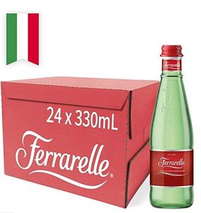 Ferrarelle Natural Sparkling Mineral Water 330ml Glass, Case of 24