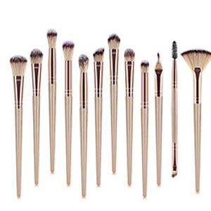 Professional Makeup Brushes 12pcs Professional Soft Full Coverage Color Gradient Plastic for Eyeliner Brush Blush Brush Foundation Brush Makeup Brush Lip Brush Eyebrow Brush Eyeshadow Brush miniinthebox