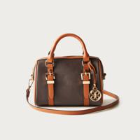 Sasha Solid Duffle Bag with Buckle Accent and Detachable Strap