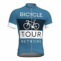 21Grams Men's Short Sleeve Cycling Jersey Summer Spandex Polyester Blue Bike Jersey Top Mountain Bike MTB Road Bike Cycling Quick Dry Moisture Wicking Breathable Sports Clothing Apparel  Athleisure Lightinthebox - thumbnail