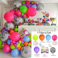 80s and 90s Theme Balloon Chain Set Arch Disco 4D Radio Balloon Retro Party Decoration Lightinthebox - thumbnail