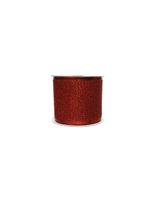 Kaemingk Decoris Ribbon Polyester Glitter Red