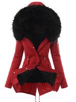 Plush Collar Cotton Coat - thumbnail