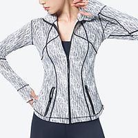 Women's Coat Skin Coat Full Zip Spandex Sport Athleisure Jacket Long Sleeve Quick Dry Breathable Soft Comfortable Everyday Use Casual Daily Outdoor Lightinthebox - thumbnail