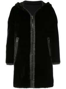 Fendi Pre-Owned Reversible Long Sleeve Fur Coat - Black