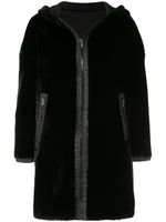 Fendi Pre-Owned Reversible Long Sleeve Fur Coat - Black - thumbnail