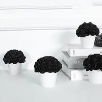 Black Artificial Rose Mini Potted Plant for Elegant Home Decor Lightinthebox