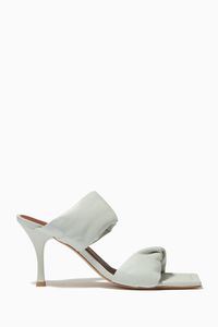 Twist Straps Mules in Leather