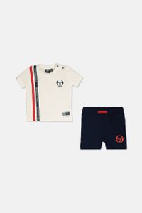 Toddlers Boys 2 Pc.Top & Short Set  White/Navy