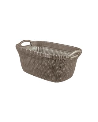 Curver 40 Liter Kint Large Laundry Basket Brown Curver 40 Liter Kint Large Laundry Basket Brown