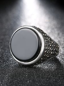 Men Vintage Alloy Diamante Ring