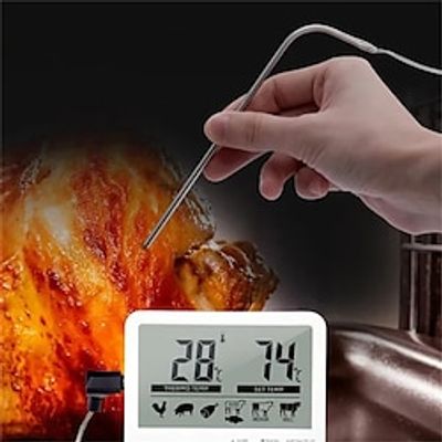 Baking Probe Thermometer Food Thermometer Digital Grill Meat BBQ Barbecue Thermometer Electronic Oil Temperature Meter Kitchen Cooking Tools Lightinthebox