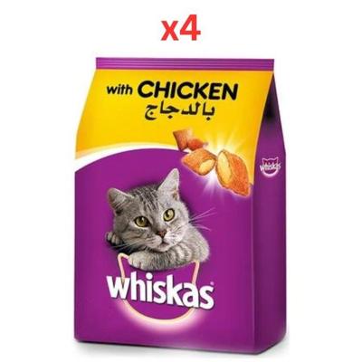Whiskas Adult Chicken Dry Cat Food 1.2Kg (Pack of 4)