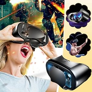 VR Headset For Phones Virtual Reality Glasses With Wireless Headset Goggles For Max Movies And Games Universal Virtual Reality Goggles for Kids  Adults 3D Virtual Reality Glasses Lightinthebox