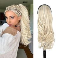 Drawstring Ponytail Extension for women Long Wavy Straight Pony Tails Hair Extension 18 Inch Natural Synthetic Hairpiece for Girls Lightinthebox