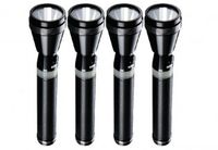 Geepas Torch 216.5 mm Rechargeable LED Flashlight, 4 Pieces - GFL4668