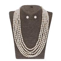 Jhanvi 5 Lines Pearl Necklaces - JPFEB-22-186