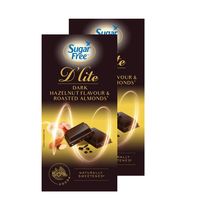 Sugar Free D'lite Dark Chocolate Hazelnut 80 G