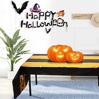 Waterproof Halloween Table Cloth PET Tablecloth Stripe Pattern Halloween Party Decoration 100270cm for Rectangle Table  Picnic Party Outdoor  Dining Room Decor 1 Piece Lightinthebox - thumbnail