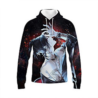 Inspired by Tokyo Ghoul Kaneki Ken Hoodie Anime 100% Polyester Pattern Harajuku Graphic Kawaii Hoodie For Unisex  Couple's Lightinthebox