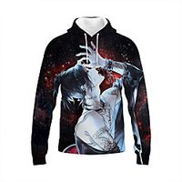 Inspired by Tokyo Ghoul Kaneki Ken Hoodie Anime 100% Polyester Pattern Harajuku Graphic Kawaii Hoodie For Unisex  Couple's Lightinthebox - thumbnail