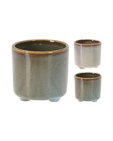 Koopman Flowerpot Porcelain 10cm Assorted 1 Piece