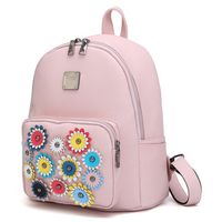3 PCS Grils Flowers Bag Shoulder Bag Backpack Students Casual Street Bag
