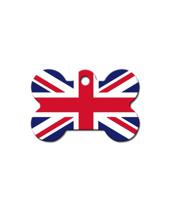 The Hillman Id Tag - Bone UK Flag Large Dog And Cat