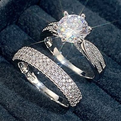 Couple Rings Gift Classic 6 7 8 Copper Precious Vintage Simple 2pcs Lightinthebox Couple Rings Gift Classic 6 7 8 Copper Precious Vintage Simple 2pcs Lightinthebox