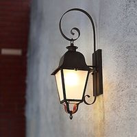 LED Wall Sconce Lighting Fixture E27 Antique Wall Sconce IP65 Waterproof Rustproof Aluminum Glass Lantern Wall Lamp Lantern Courtyard Garden Balcony Villa Decorative Lights 110-240V miniinthebox - thumbnail