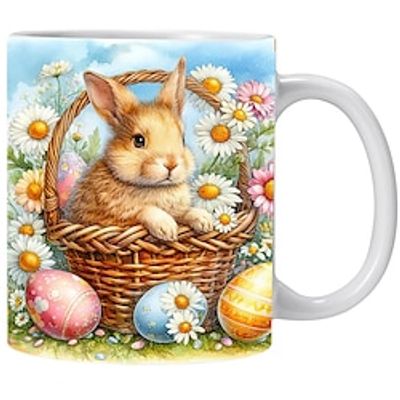 Easter Coffee Mugs, Large Capacity Rabbit Themed Drinkware, High Class Material Bunny Ceramic Mugs, Stunning Design Anime Bunny Mugs, Bunny Coffee Mug a Unique and Meaningful Gift for Rabbit Lovers Lightinthebox
