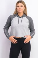 Womens TB Ottoman Fleece Hoodie  Grey - thumbnail