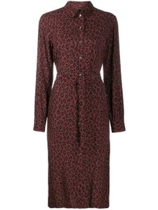 A.P.C. leopard print shirt dress - Brown