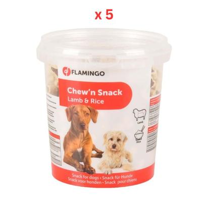 Flamingo Chew'n Snack Lamb & Rice Dog Treats 500g Pack Of 5