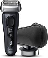 Braun Series 8 Wet & Dry Shaver with Charging Stand and Travel Case, Fjor, Grey, Shaver 8413S